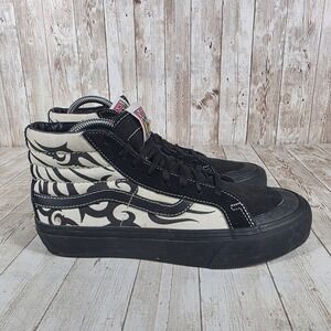 Vans Sk8 Hi Tribal Flame High Top Skate Shoes Women US 9‎ Men US 7.5